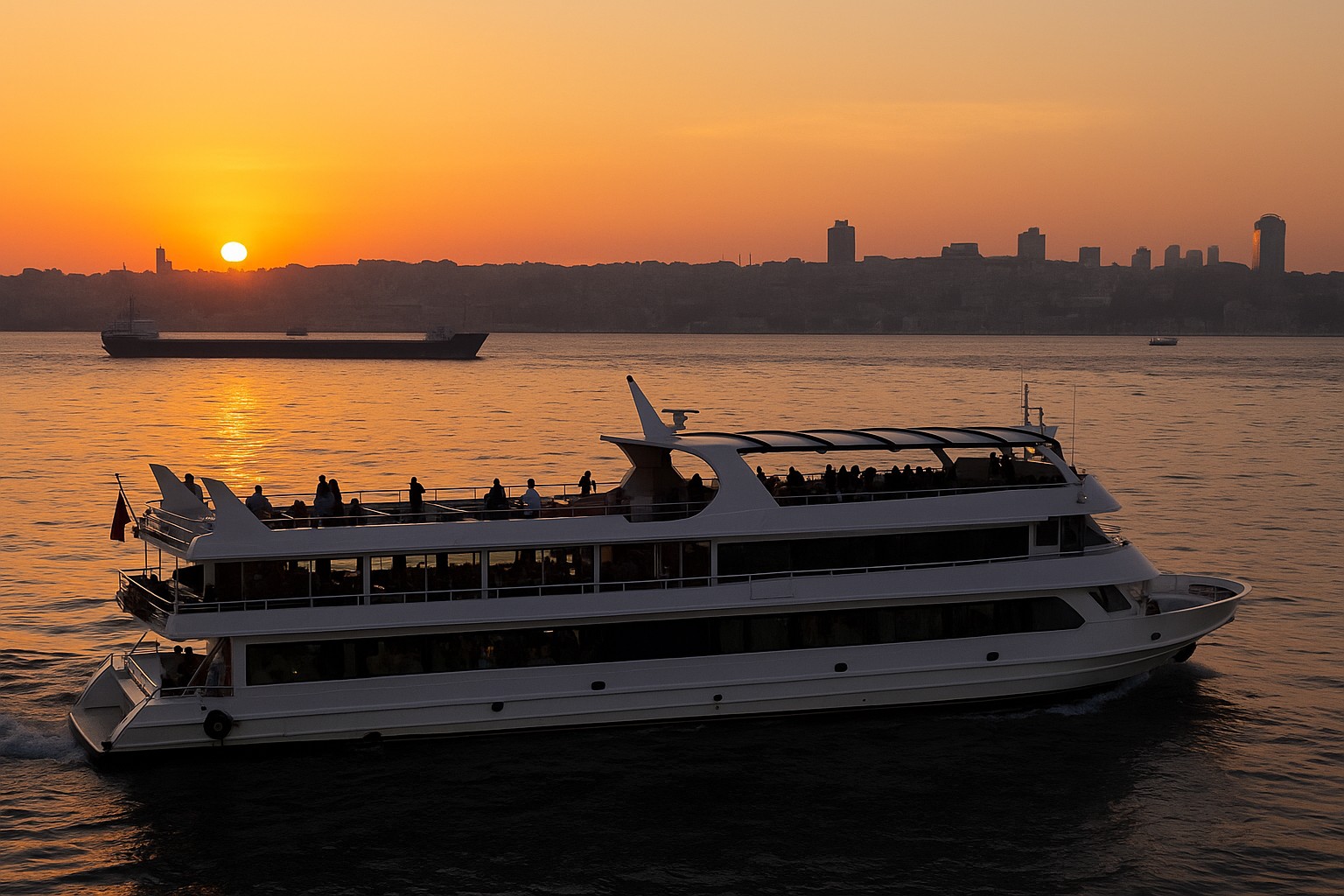 Istanbul Bosphorus Sightseeing Cruise by Day or Sunset with Audio Guide